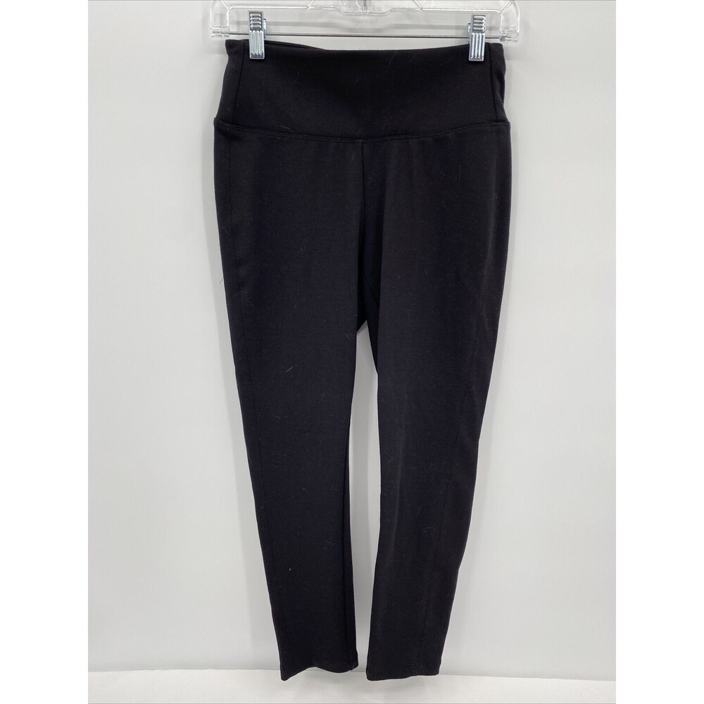 APT 9 Women's Wide Waistband Straight Leg Pull-On Dress Pants Black Petites 00